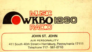 My business card in the '70s - made for me, and given to me by J. Albert Dame