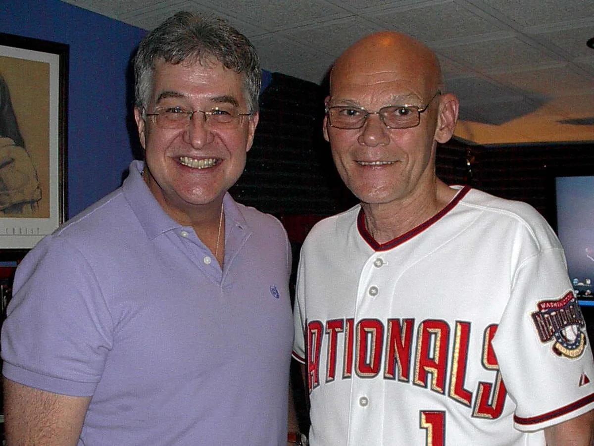 James Carville during audiobook production at Airlift Productions.